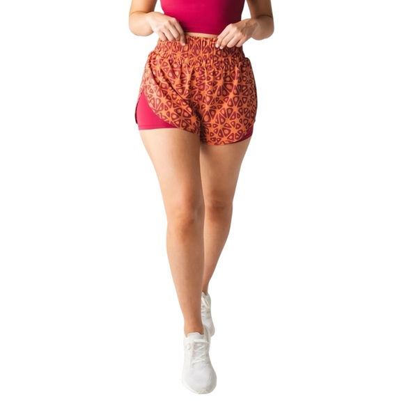 Vitality x Cosmopolitan‎ Purple Orange Shorts - Picture 1 of 5